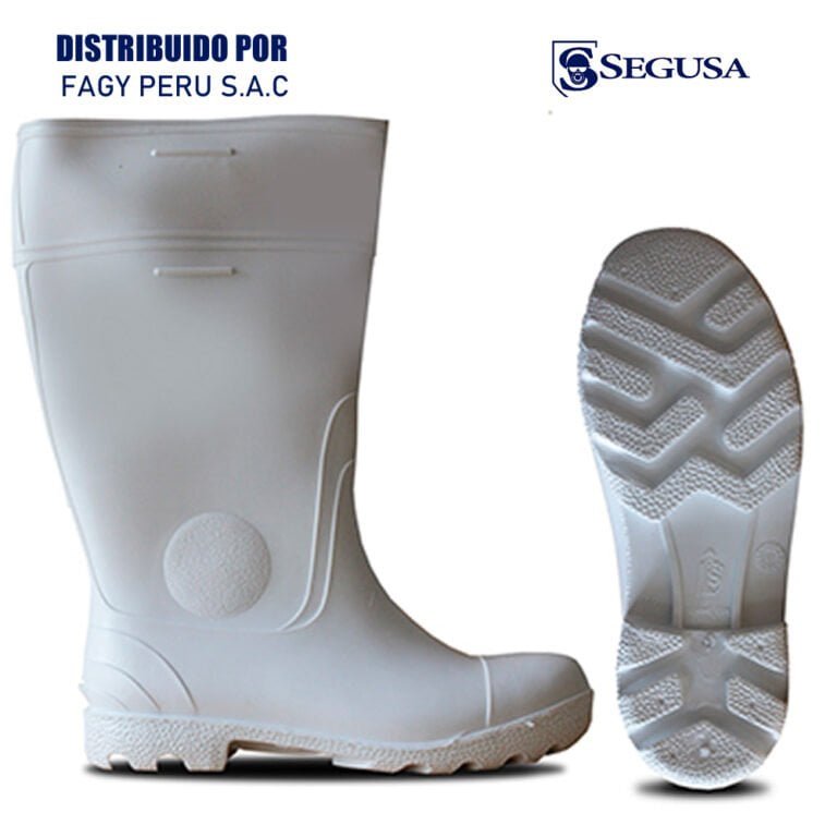 Bota PVC Punta de Acero Blanco Segusa