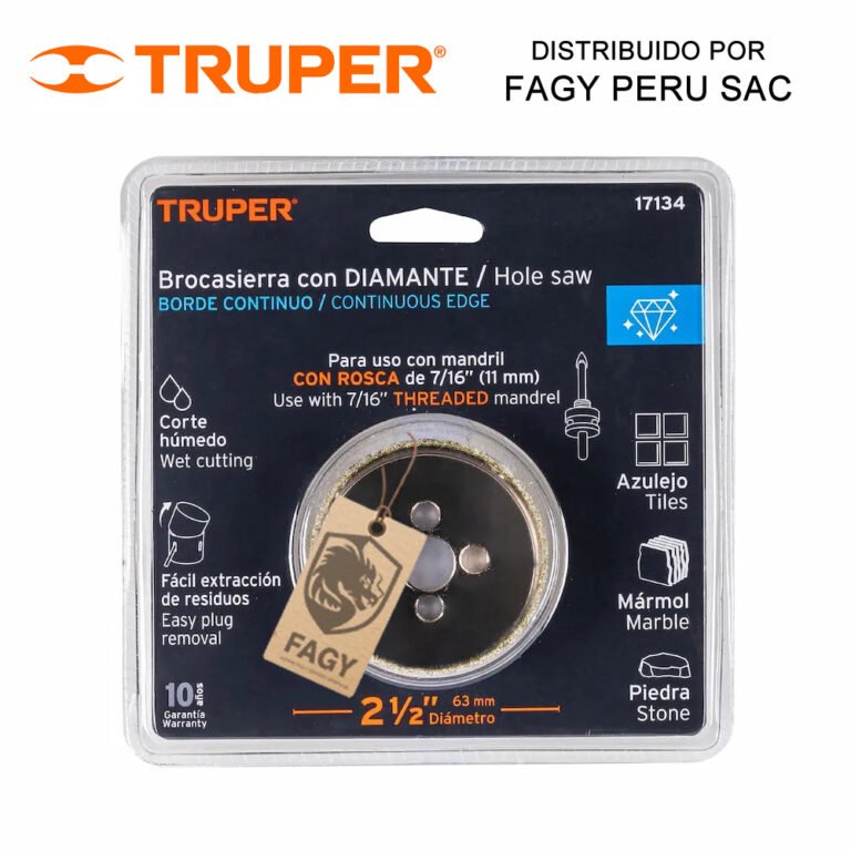 Sierra copa con diamante 2-1/2″ Truper 17134