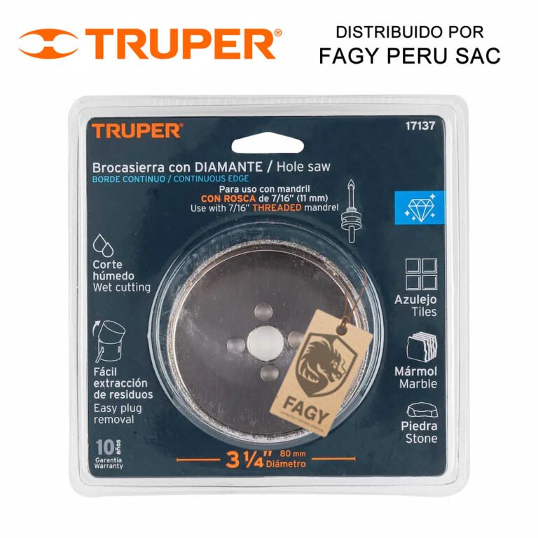 Sierra copa con diamante 3-1-4″ Truper 17137-2