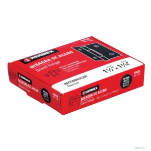 Bisagra rectangular 1-1/2" negra, HERMEX 45633 - Imagen 1