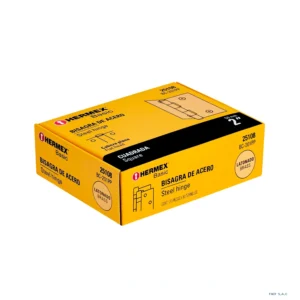 Bisagra cuadrada 2", latonado, cabeza plana, HERMEX BASIC 25108 - Imagen 1