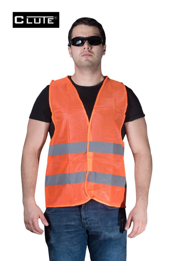 31401001-CHALECO-REFLECTIVO-LIGERO-NARANJA-2-BANDAS-T.XL-CLUTE-Delante