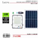 Panel Solar con Casco Metal de 50W Blanco