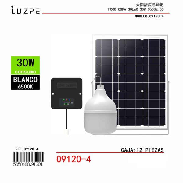 Foco con Panel Solar 30W Foco con Panel Solar 30W