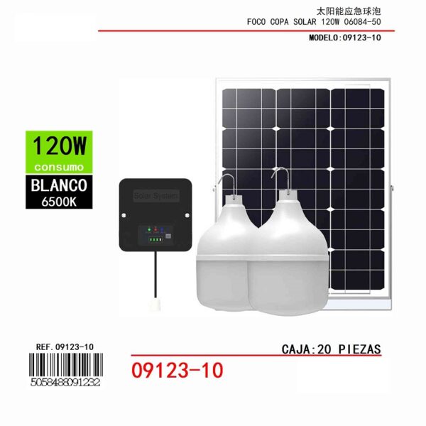 Foco con Panel Solar Dúo 120W Foco con Panel Solar Dúo 120W