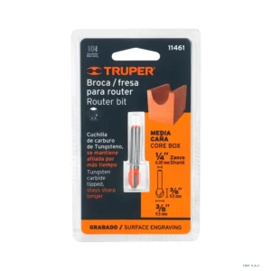 Broca para router, media caña, 3/8", Truper 11461 - Imagen 1