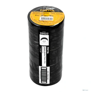 Cinta de aislar de 18 m x 19 mm negra Pretul 20522 - Imagen 1