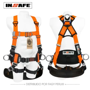 Arnés 4 Argollas En H Con Soporte Lumbar Y Asentadera