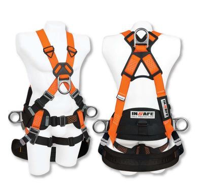 Arnés 4 argollas con soporte lumbar y asentadera Insafe 8004-1A Arnés 4 argollas con soporte lumbar y asentadera Insafe 8004-1A