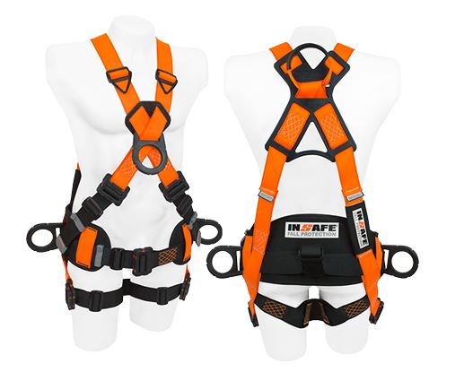 Arnés 4 argollas dieléctrico y soporte lumbar Insafe 8009-1 Arnés 4 argollas dieléctrico y soporte lumbar Insafe 8009-1