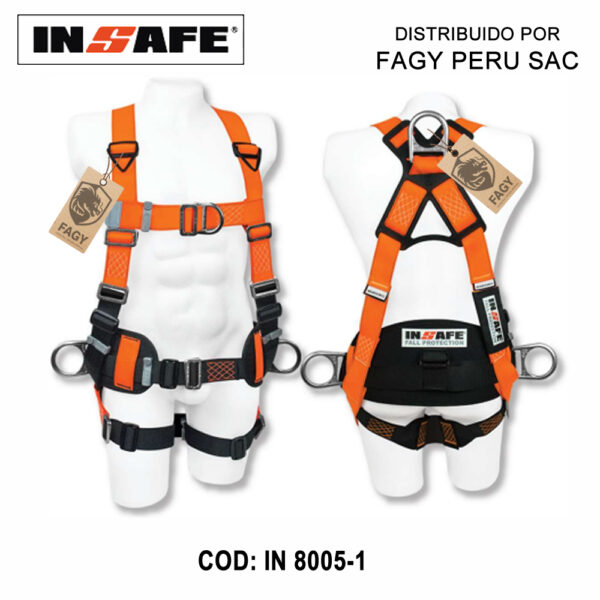 Arnes 4 argollas en H lumbar Insafe in 8005-1