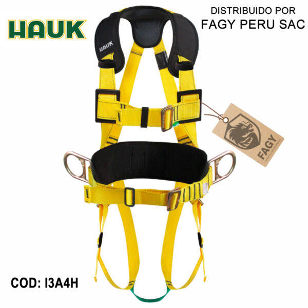 Arnés Integral Con Apoyo Lumbar, De 3 Anillas Y 4 Hebillas HAUK
