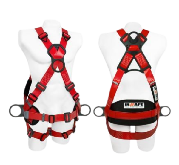 Arnes de 4 argollas dielectrico con soporte lumbar Insafe IN 8009-1ML-P Arnes de 4 argollas dielectrico con soporte lumbar Insafe IN 8009-1ML-P