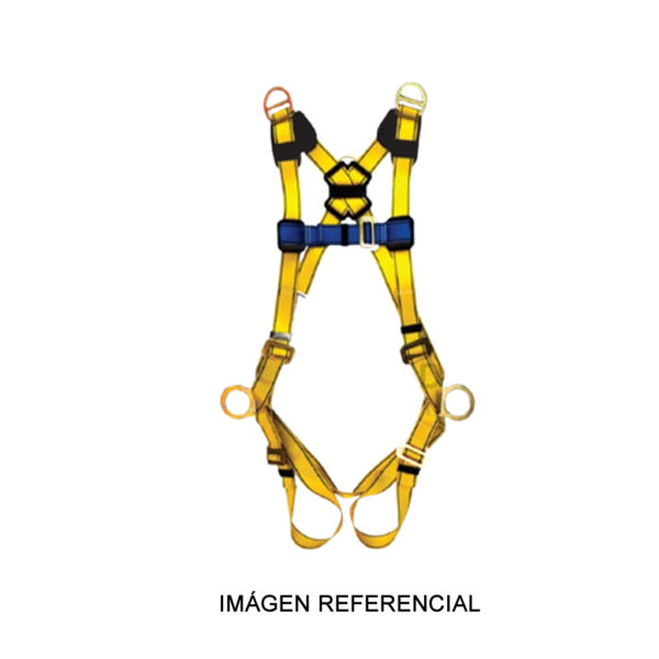 Arnés de H de 4 aros y 7 hebillas para espacios confinados AH5A7HC Arnés de H de 4 aros y 7 hebillas para espacios confinados AH5A7HC