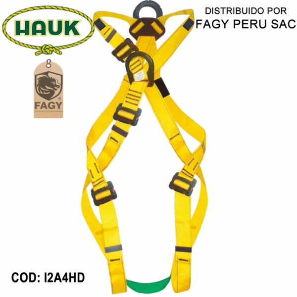 Arnes dielectrico de 2 anillas y 4 hebillas HAUK