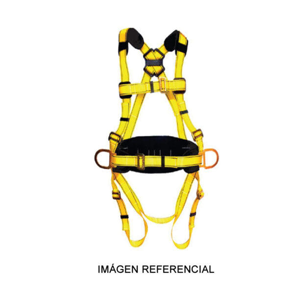 Arnes en H de 3 aros y 6 hebillas con faja lumbar Arnes en H de 3 aros y 6 hebillas con faja lumbar