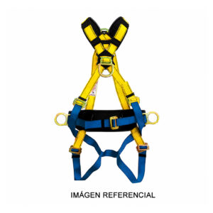 Arnés en X 4 aros y 6 hebillas con faja lumbar