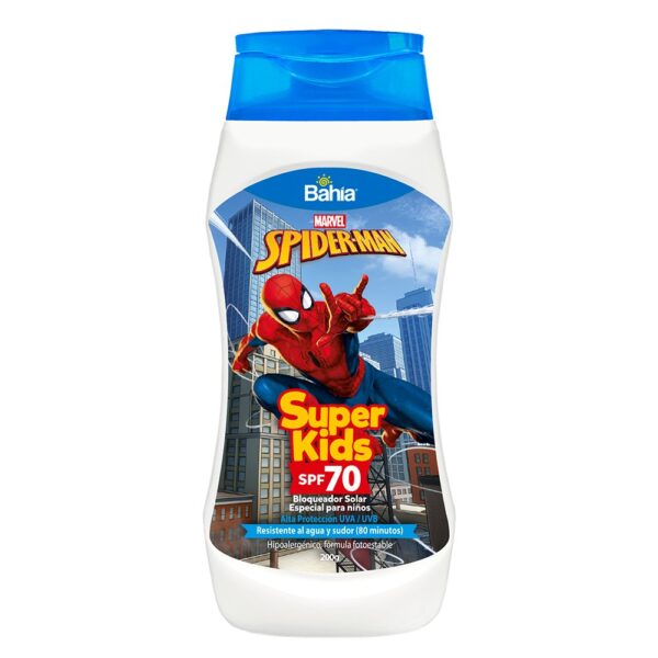 BLOQUEADOR BAHÍA SUPER KIDS SPIDERMAN SPF 70 X 200G