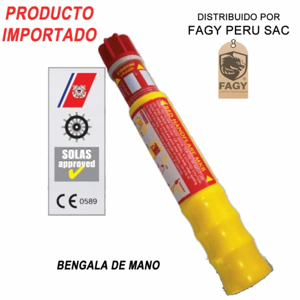 Bengala roja de mano