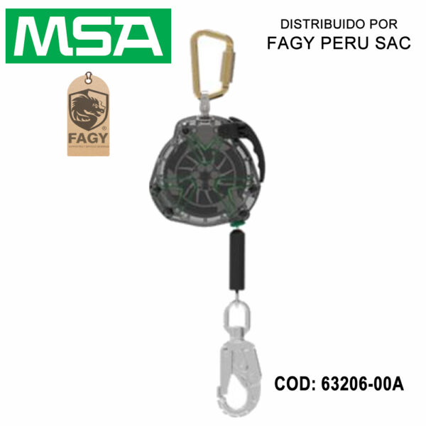 Bloque Retráctil V-Tec Standard, 6 Metros, Cable Galvanizado MSA 63206-00A