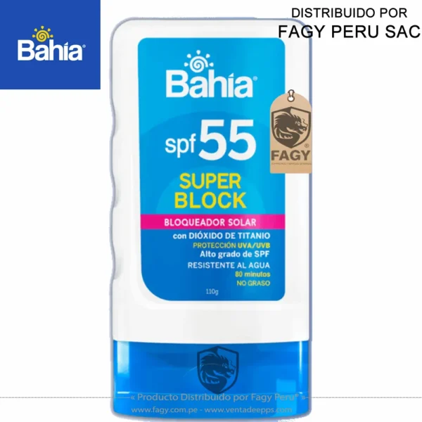 Bloqueador Bahía super Block Spf 55 X 110g