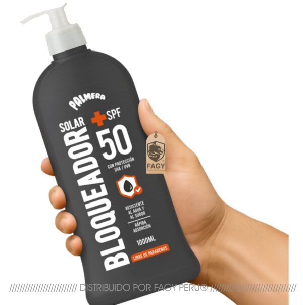 Bloqueador Solar SPF 50 Frasco 1 Litro Palmera Sun Bloqueador Solar SPF 50 Frasco 1 Litro Palmera Sun