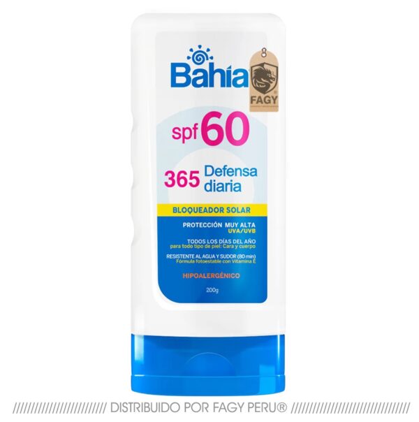 Bloqueador bahía 365 defensa diaria SPF60 200 gr. Bloqueador bahía 365 defensa diaria SPF60 200 gr.