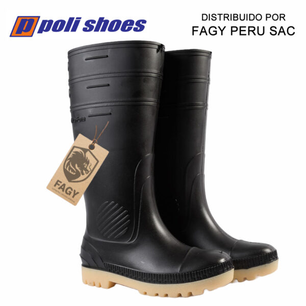 Bota De Pvc Dittaforte Con Punta De Acero negro-amarillo