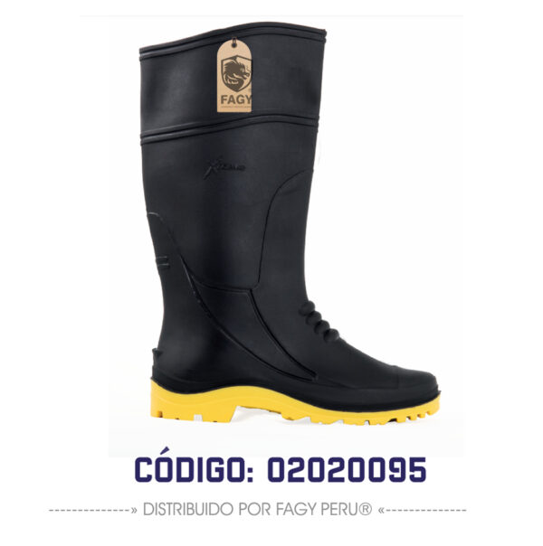 Bota de pvc negro Extremo sin punta de acero Bota de pvc negro Extremo sin punta de acero