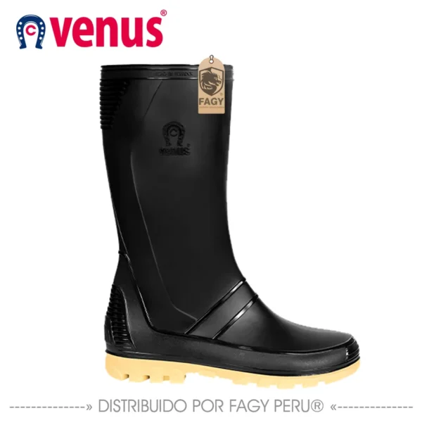 Bota impermeable andina negra amarilla Bota impermeable andina negra amarilla