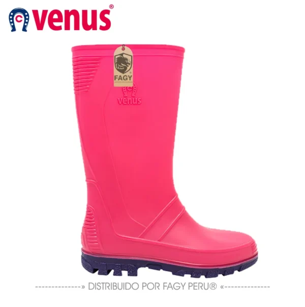 Bota impermeable andina violeta fucsia Bota impermeable andina violeta fucsia