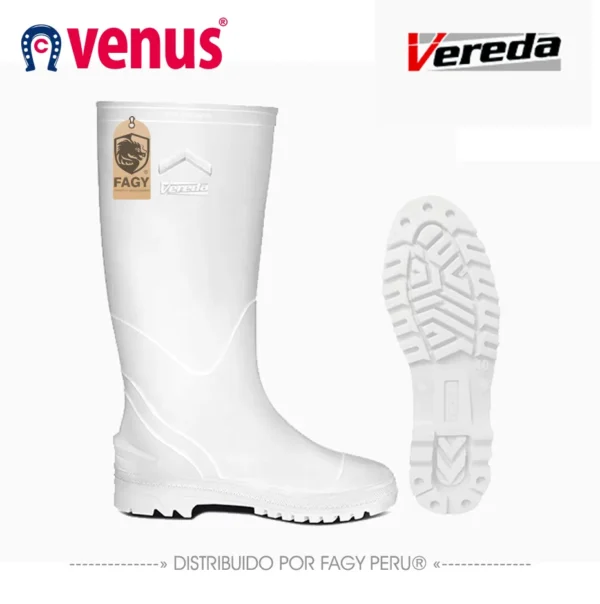 Bota impermeable granjera blanca Bota impermeable granjera blanca