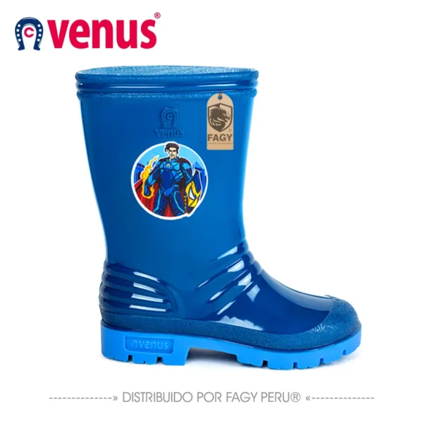 Bota infantil impermeable venus azul con sticker Bota infantil impermeable venus azul con sticker