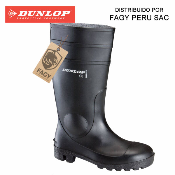 Bota punta de acero resistente a quimicos negro Dupont
