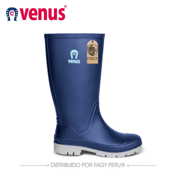 Botas impermeables llanera media azul gris Botas impermeables llanera media azul gris