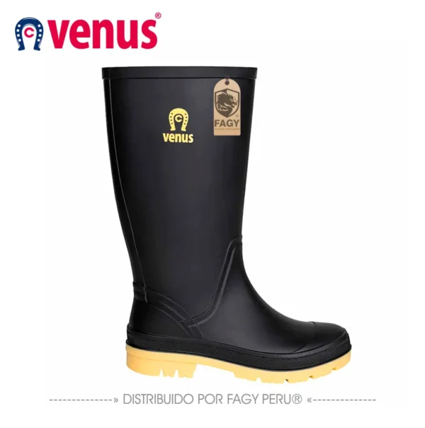 Botas impermeables llanera media negro amarillo Botas impermeables llanera media negro amarillo