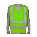 CHALECO ALTA VELOCIDAD VERDE 4 BANDAS REFLEC