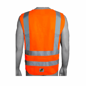 CHALECO RFX ALTA VELOCIDAD NARANJO 4 BANDAS REFLECTIVAS C/CIERRE steelpro