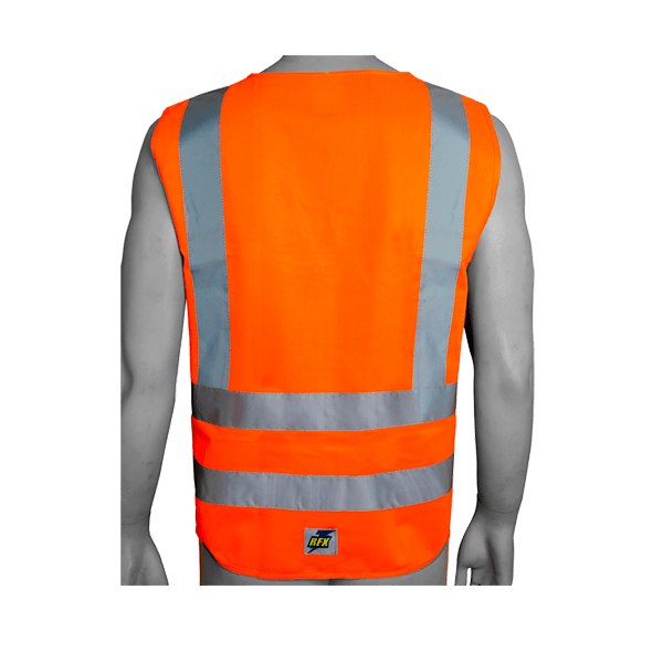 CHALECO RFX ALTA VELOCIDAD NARANJO 4 BANDAS REFLECTIVAS C/CIERRE steelpro