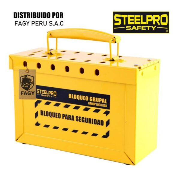 Caja de Bloqueo Grupal Amarillo Steelpro Caja de Bloqueo Grupal Amarillo Steelpro