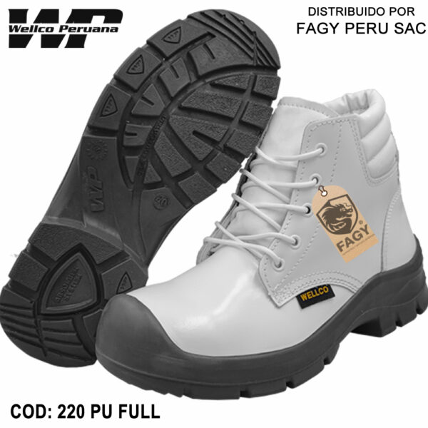 Calzado de seguridad 220 PU FULL blanco Wellco