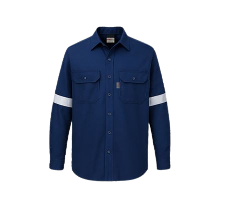 Camisa ignifuga de 14 calcm2 con cinta reflectiva Camisa ignifuga de 14 calcm2 con cinta reflectiva