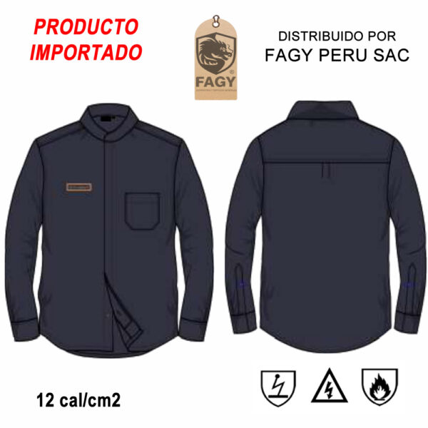Camisa resistente a la llama(ignifuga) de 12 cal-cm2