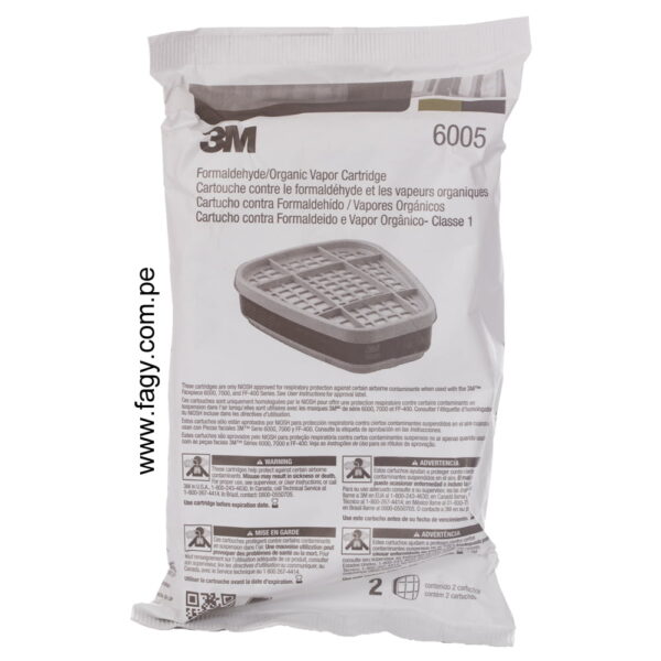 Cartucho 3M 6005 contra Formaldehídos Cartucho 3M 6005 contra Formaldehídos