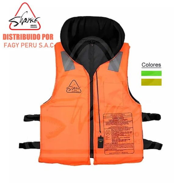 Chaleco Salvavidas General Boats sin Cuello Sharks Chaleco Salvavidas General Boats sin Cuello Sharks
