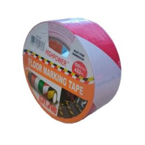 Cinta señalizadora de pvc blanco con rojo