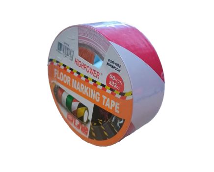 Cinta señalizadora de pvc blanco con rojo Cinta señalizadora de pvc blanco con rojo