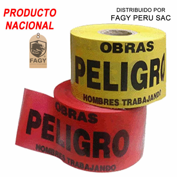 Cinta señalizadora plástico PELIGRO