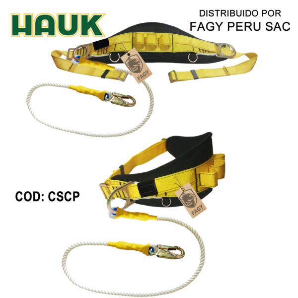 Cinturón De Posicionamiento Con Línea De Conexión Incorporada De 1.80 M HAUK