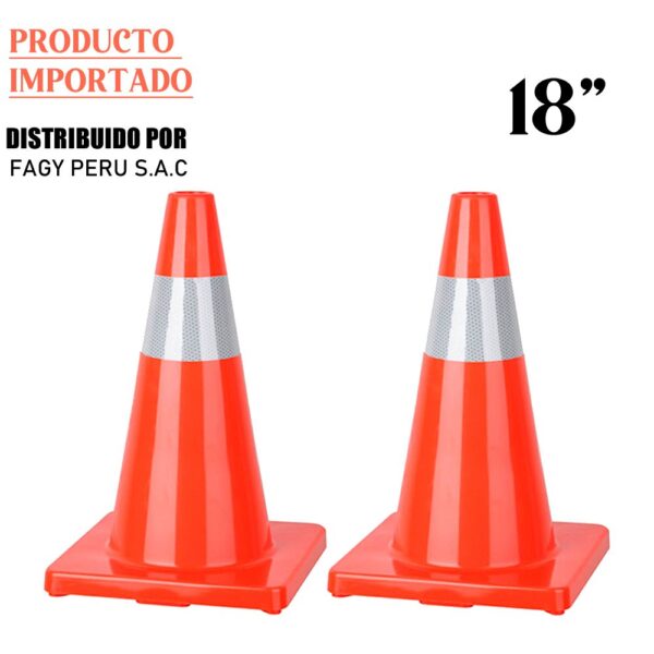 Conos de pvc naranja de 18 pulgadas Conos de pvc naranja de 18 pulgadas